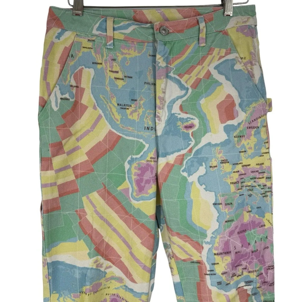 Melody Esani map of the world cargo pants size small - Picture 4 of 11
